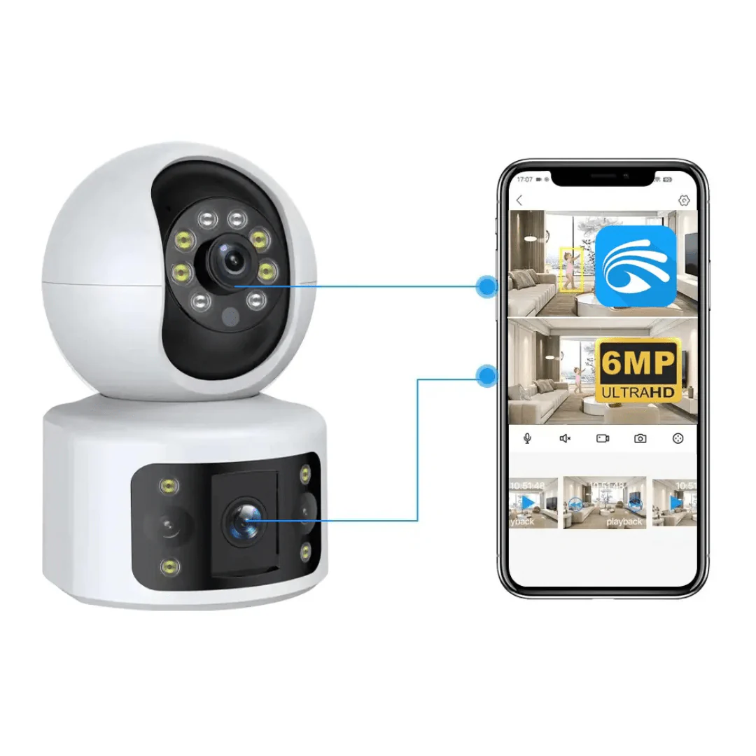 Mini 2.4g/5g Wifi IP Camera V380 Pro Dual Lens Night Vision Remote Camera CCTV Security Indoor Baby Monitor Protection - Image 3