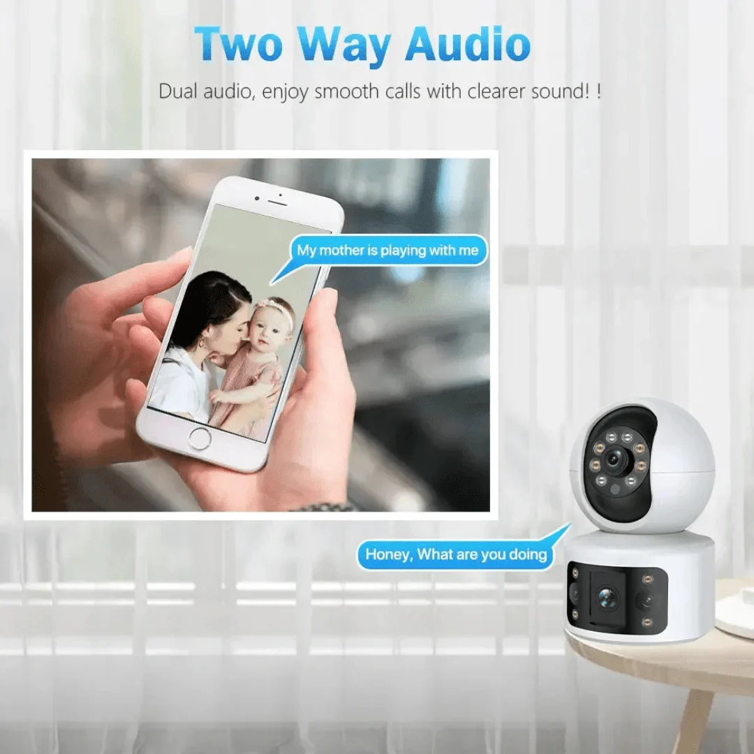 Mini 2.4g/5g Wifi IP Camera V380 Pro Dual Lens Night Vision Remote Camera CCTV Security Indoor Baby Monitor Protection - Image 6